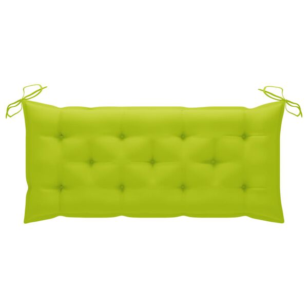 vidaXL Garden Bench with Cushion 120 cm Bamboo