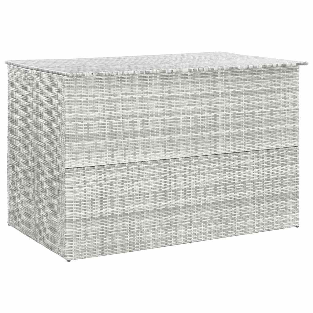 vidaXL Garden Storage Box Light Grey 150x100x100 cm Poly Rattan