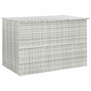 vidaXL Garden Storage Box Light Grey 150x100x100 cm Poly Rattan