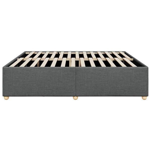vidaXL Bed Frame without Mattress Dark Grey California King Fabric