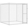 vidaXL Dog Cage Silver 200 x 200 x 200 cm Steel and PE