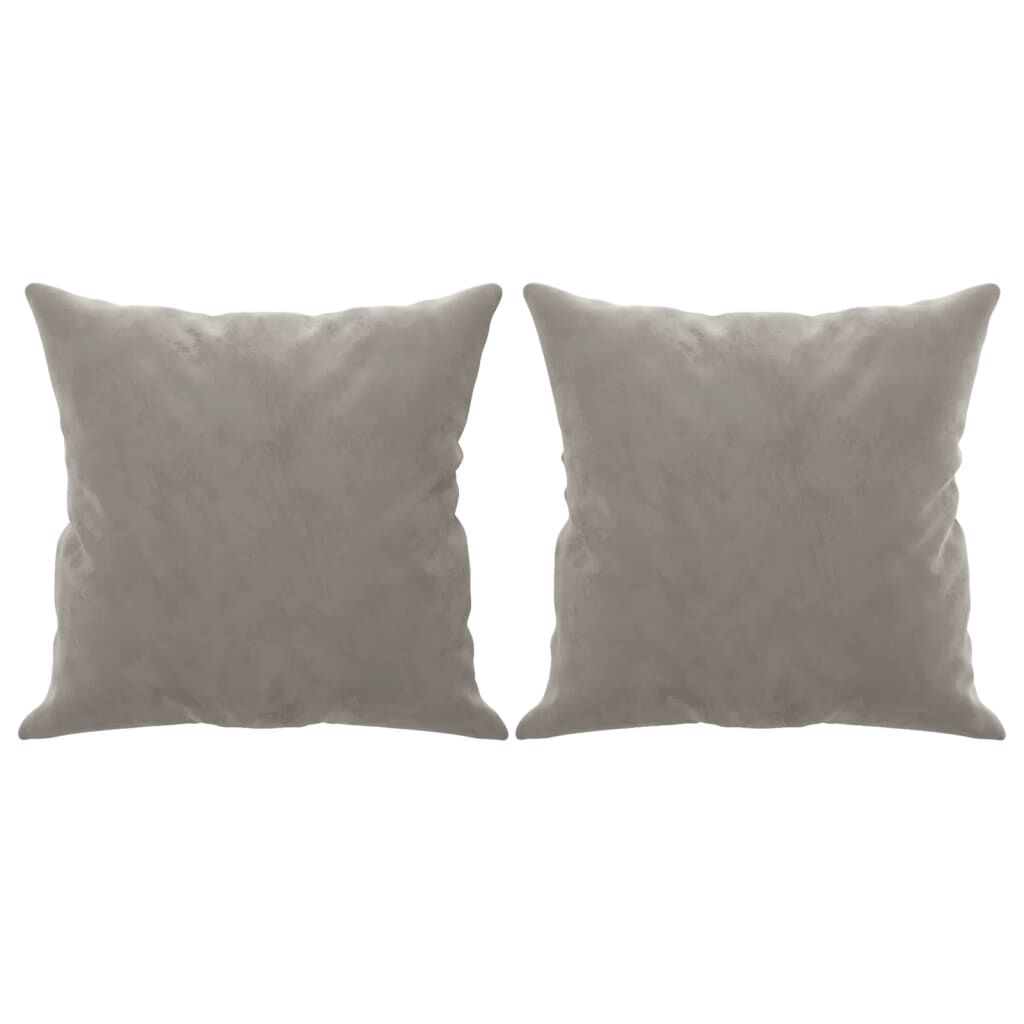 vidaXL 2-Seater Sofa with Pillows&Cushions Light Grey 120 cm Velvet