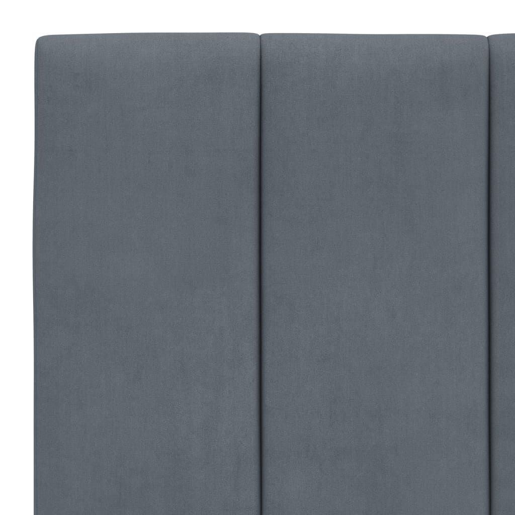 vidaXL Headboard Cushion "Hanko" Dark Grey 100 cm Velvet