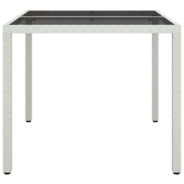 vidaXL Garden Dining Table White 90x90x75 cm Poly Rattan