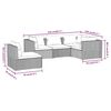 vidaXL 5 Piece Garden Lounge Set with Cushions Poly Rattan Grey
