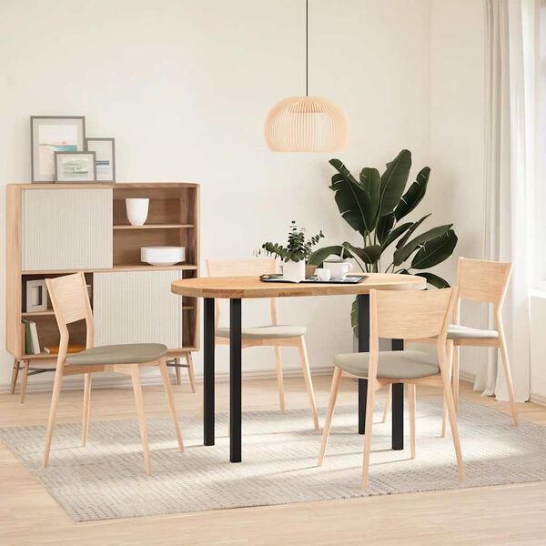 vidaXL Console Table Legs 4 pcs Black 72-74 cm Steel