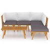vidaXL 6 Piece Garden Lounge Set with Cushions Solid Wood Acacia