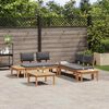 vidaXL Garden Sofa Set 3 pcs Brown and Grey
