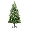 vidaXL Artificial Hinged Christmas Tree 300 LEDs & Ball Set 180 cm