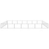 vidaXL Dog Kennel Silver 42 m&sup2; Steel