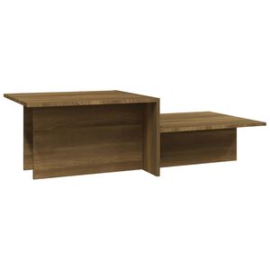 vidaXL Coffee Table Brown Oak 111.5x50x33 cm Engineered Wood