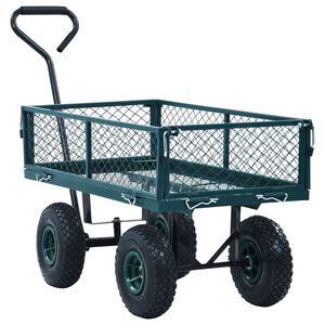 vidaXL Garden Hand Trolley Green 250 kg