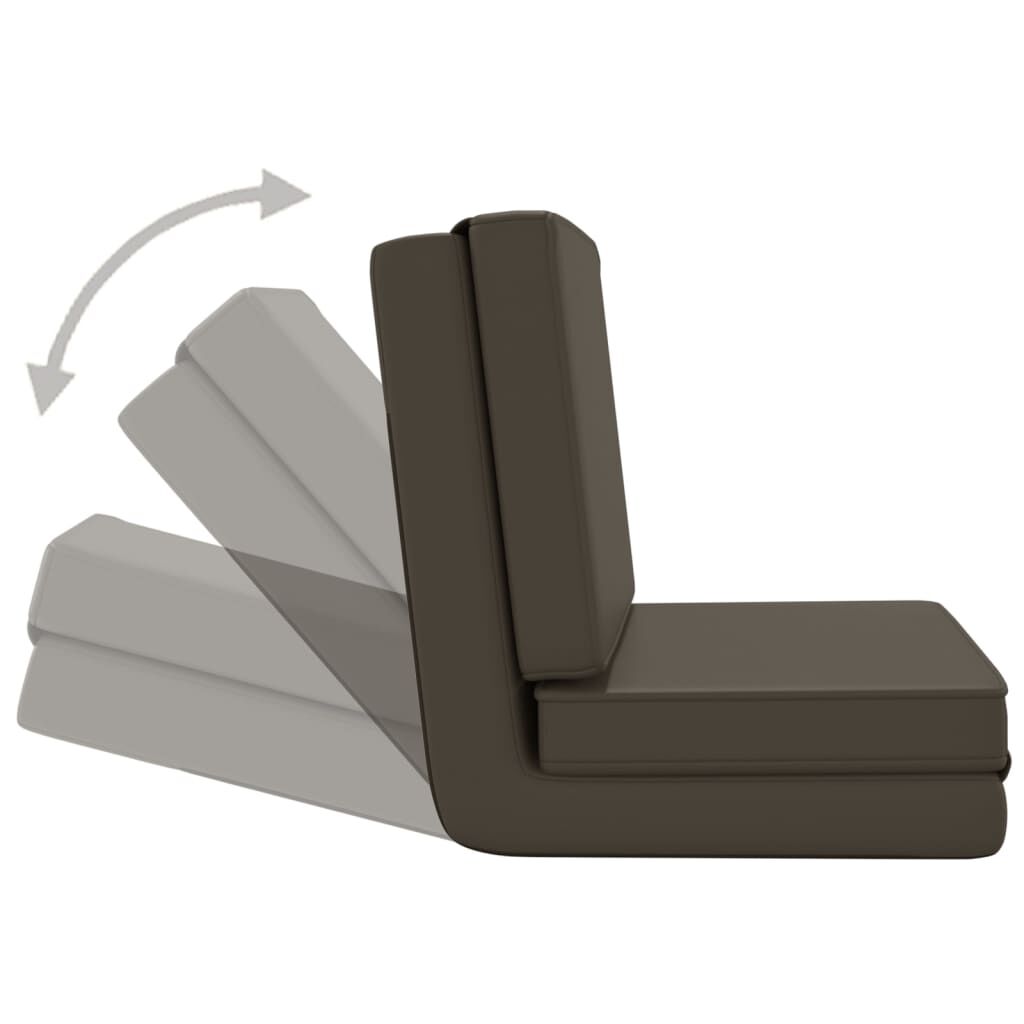 vidaXL Folding Floor Chair Anthracite Faux Leather