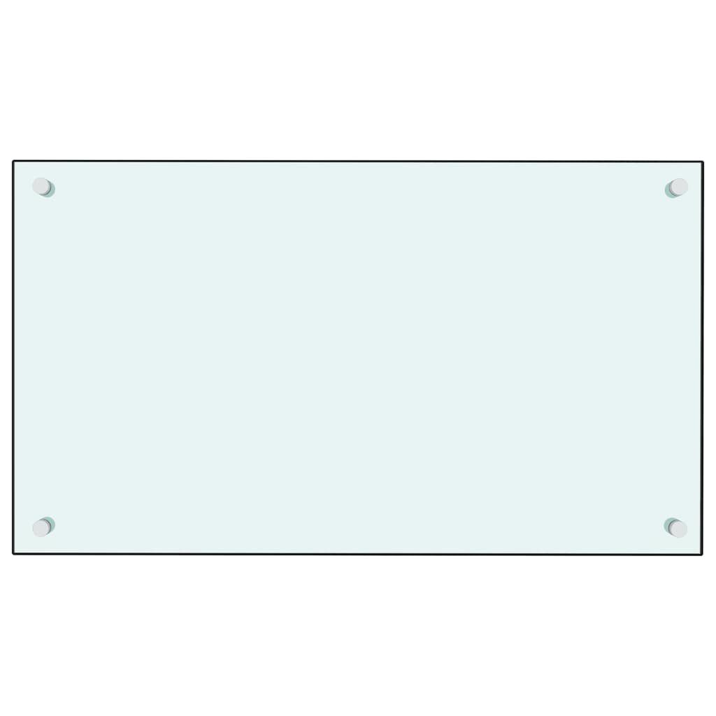vidaXL Kitchen Backsplashes 2 pcs White 70x50 cm Tempered Glass