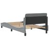 vidaXL Bed Frame "Dover" Light Grey 100x190 cm Fabric