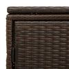 vidaXL Garden Storage Cabinet Brown 110x55x60.5 cm Poly Rattan