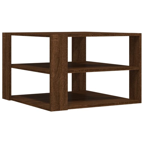 vidaXL Coffee Table Brown Oak 59.5x59.5x40 cm Engineered Wood
