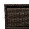 vidaXL Garden Storage Cabinet Brown 55x59x69 cm Poly Rattan