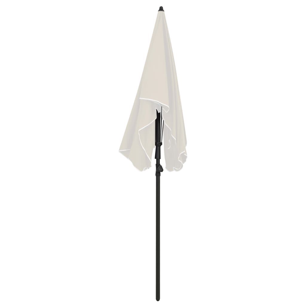 vidaXL Garden Parasol with Pole 200x130 cm Sand