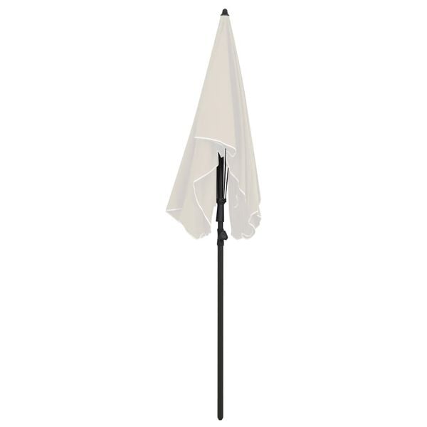vidaXL Garden Parasol with Pole 200x130 cm Sand