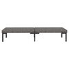 vidaXL 3 Piece Garden Lounge Set Dark Grey Half Round Poly Rattan