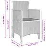vidaXL Garden Chair 2 pcs White 53 x 49 x 85 cm Polypropylene