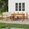 vidaXL 7 Piece Garden Dining Set with Cushions Solid Wood Acacia