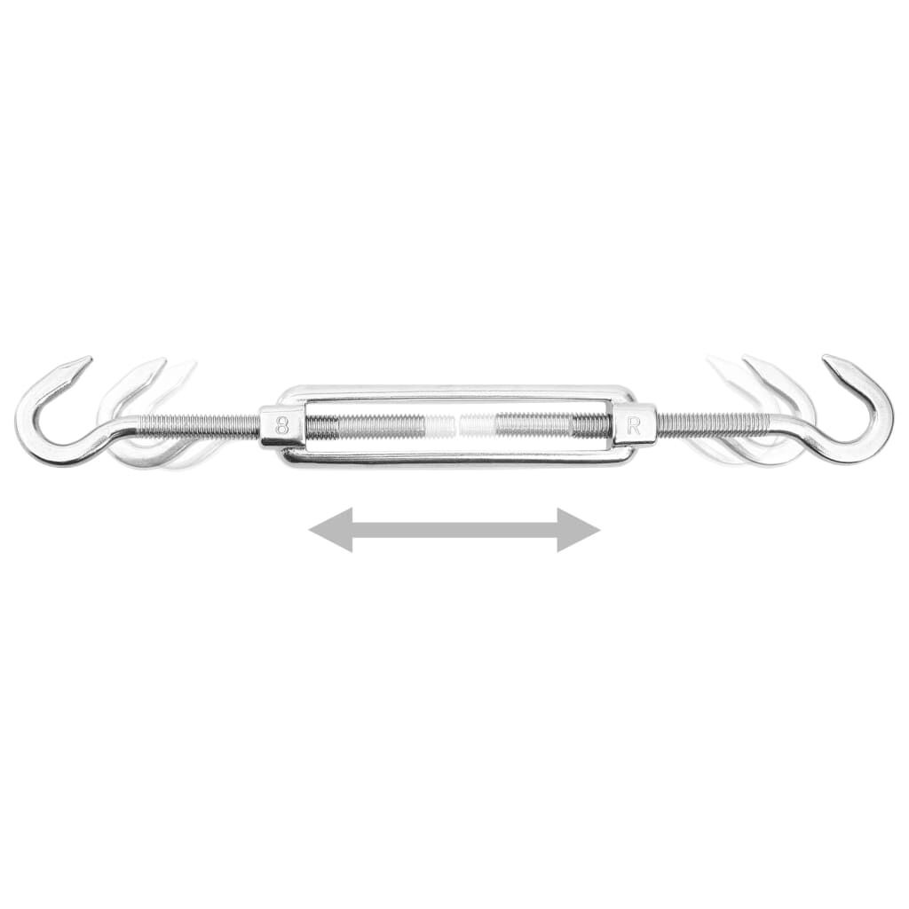 vidaXL 5 Piece Sunshade Sail Mounting Kit Stainless Steel
