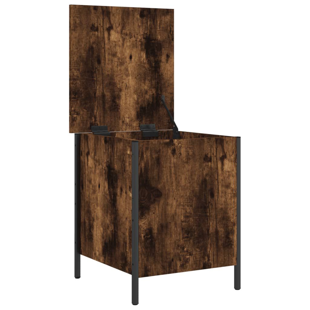 vidaXL Storage Bench Smoked Oak 40x42.5x50 cm Engineered Wood