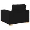 vidaXL Sofa Set with Cushion 3 pcs Black 220 x 78 x 84 cm Fabric
