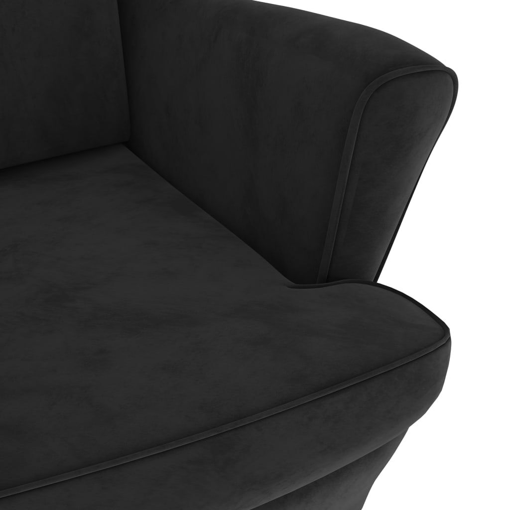 vidaXL Armchair Black Velvet