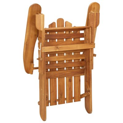 vidaXL Adirondack Garden Chair with Footrest Solid Wood Acacia