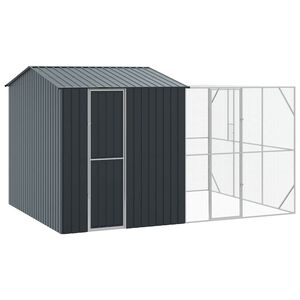 vidaXL Bird Cage Anthracite 425 x 304 x 247 cm Galvanised Steel