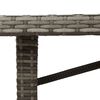 vidaXL Garden Table with Glass Top Grey 190x80x75 cm Poly Rattan