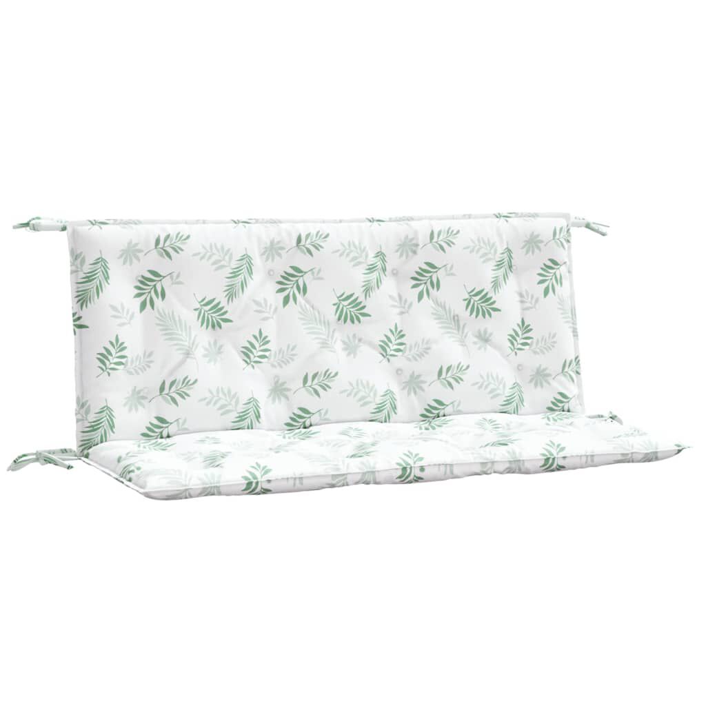 vidaXL Garden Bench Cushions 2pcs Leaf Pattern 120x50x7cm Fabric