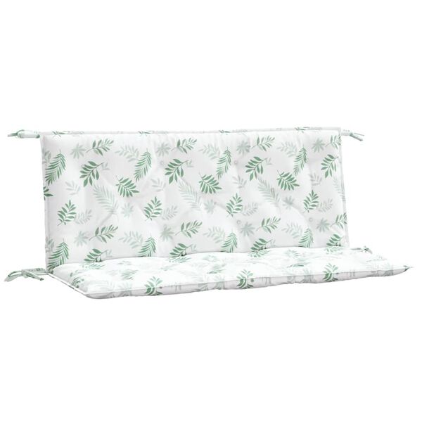 vidaXL Garden Bench Cushions 2pcs Leaf Pattern 120x50x7cm Fabric