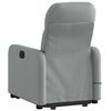 vidaXL Electric Stand up Massage Recliner Chair Light Grey Fabric