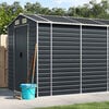 vidaXL Garden Shed Anthracite 191x810x198 cm Galvanised Steel