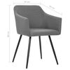 vidaXL Dining Chairs 2 pcs Light Grey Fabric