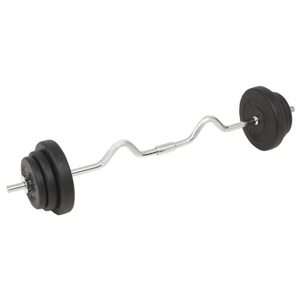 vidaXL Barbell and Dumbbell Set 30 kg