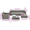 vidaXL 6 Piece Garden Lounge Set with Cushions Poly Rattan Grey