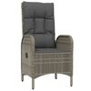 vidaXL 9 Piece Garden Dining Set with Cushions Grey Poly Rattan