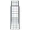 vidaXL Arched Gabion Baskets 3 pcs 200x50x100/120 cm Galvanised Iron