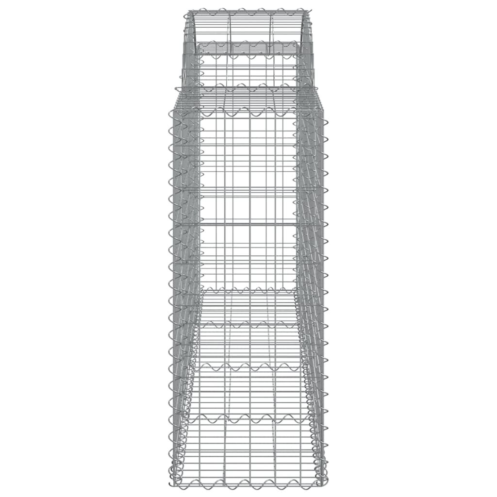 vidaXL Arched Gabion Baskets 3 pcs 200x50x100/120 cm Galvanised Iron