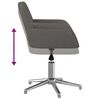 vidaXL Swivel Dining Chairs 2 pcs Dark Grey Fabric