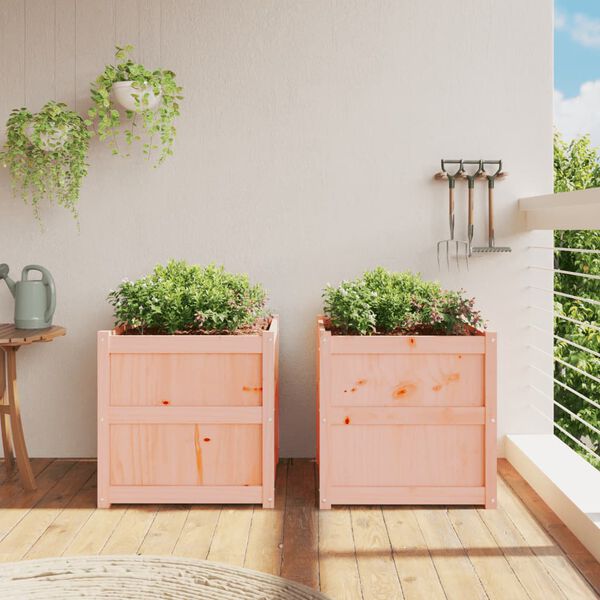 vidaXL Garden Planters 2 pcs Solid Wood Douglas