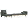 vidaXL L-shaped Sofa Bed Dark Grey 275x140x70 cm Fabric