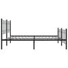 vidaXL Metal Bed Frame without Mattress with Footboard Black 193x203cm