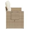 vidaXL Garden Sofa with Cushions 2-Seater Beige Poly Rattan