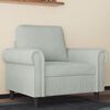 vidaXL Sofa Chair Light Grey 60 cm Velvet